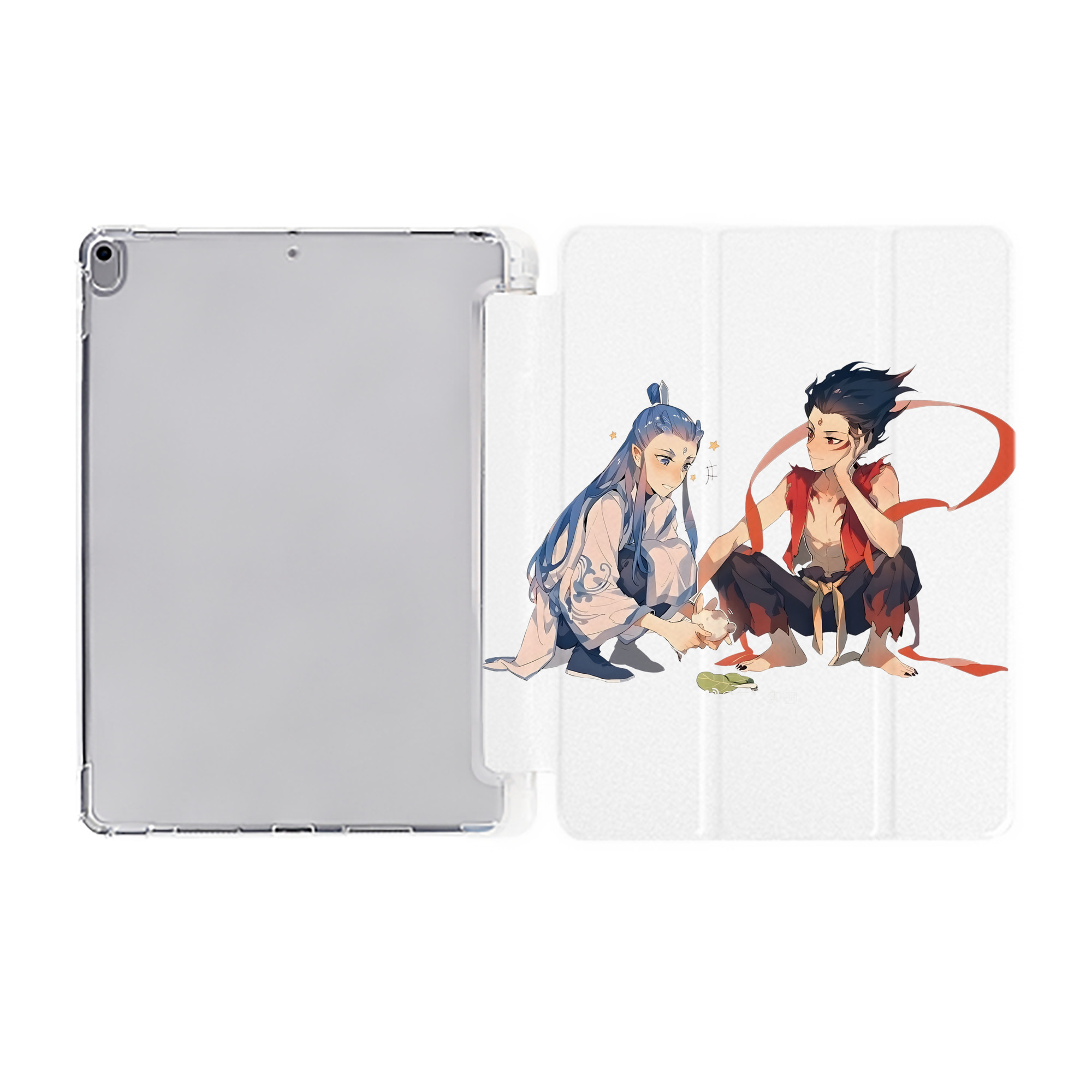 （画像用） Ne Zha 2 ナタ 魔童の大暴れ IPad ケース ペン収納付き 三つ折りスタンド PUレザー×シリコン 対応機種9.5/10.5/10.9インチ